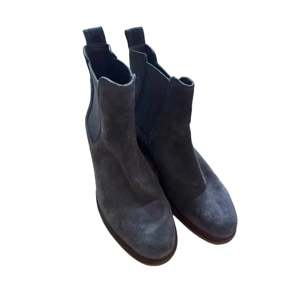 Clarks Clarkdale Arlo Chelsea Boots Size 8 Slate Gray Suede Pull On Ankle Boot